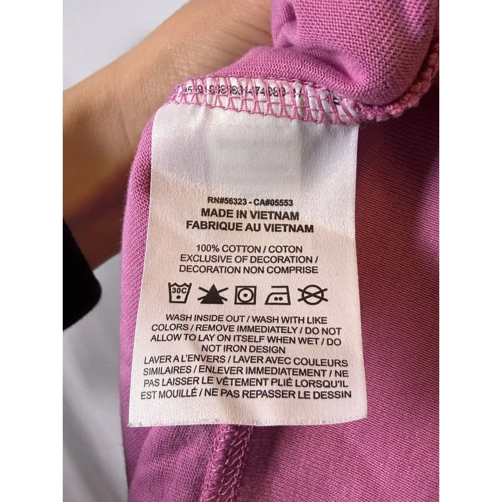 Nike Womens Pink White‎ Colorblock Script Logo Crewneck Sweatshirt Medium
